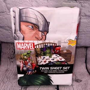Marvel Avengers Twin Sheet 3pc Set Super Soft Infinity War IRONMAN SPIDERMAN NEW